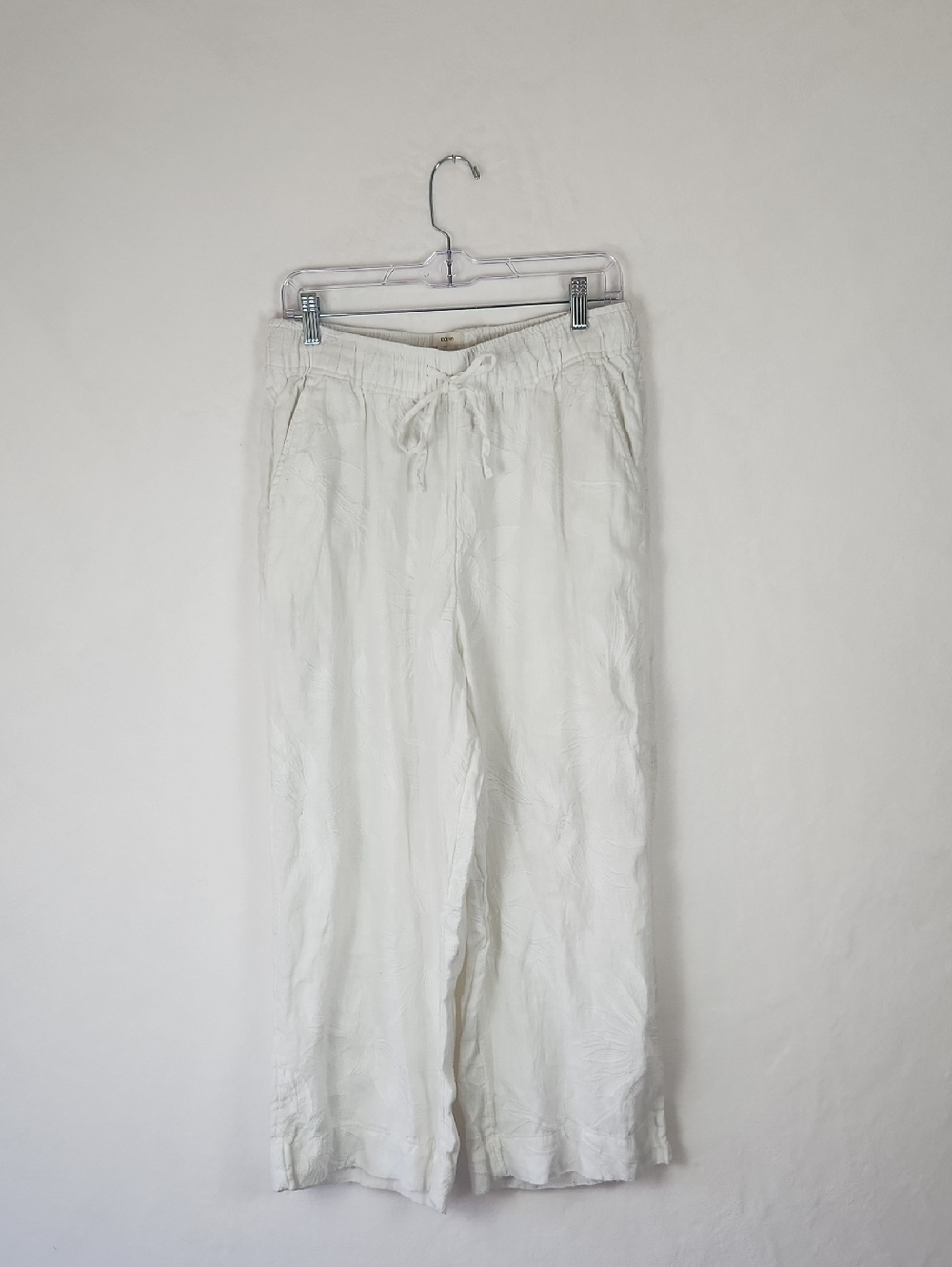 Joie White Linen Drawstring Pants Size Large